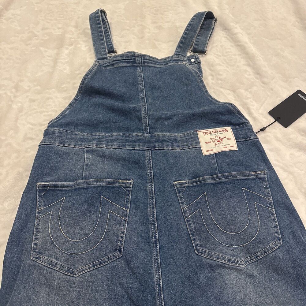 True Religion Women's Denims Straight Leg Overalls  size L - Picture 2 of 16